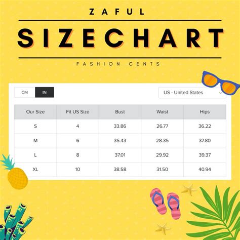 zaful clothing sizes